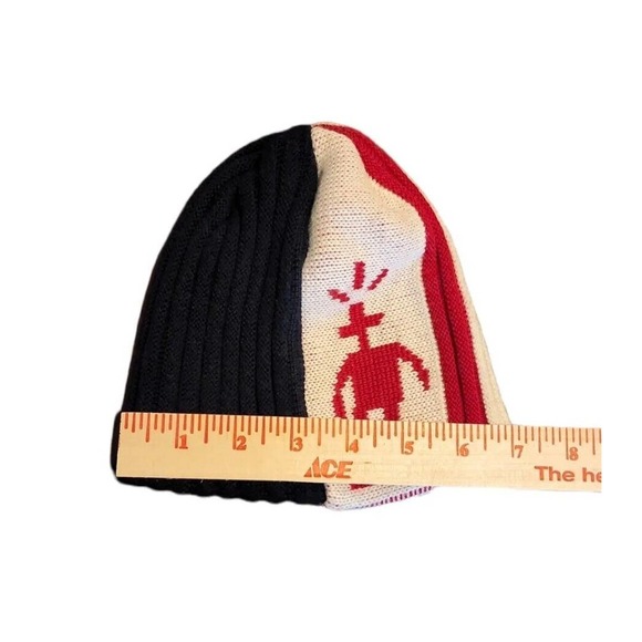 Smartwool Beanie Logo graphic Merino Wool Mens Red White Blue One Size - Picture 2 of 10